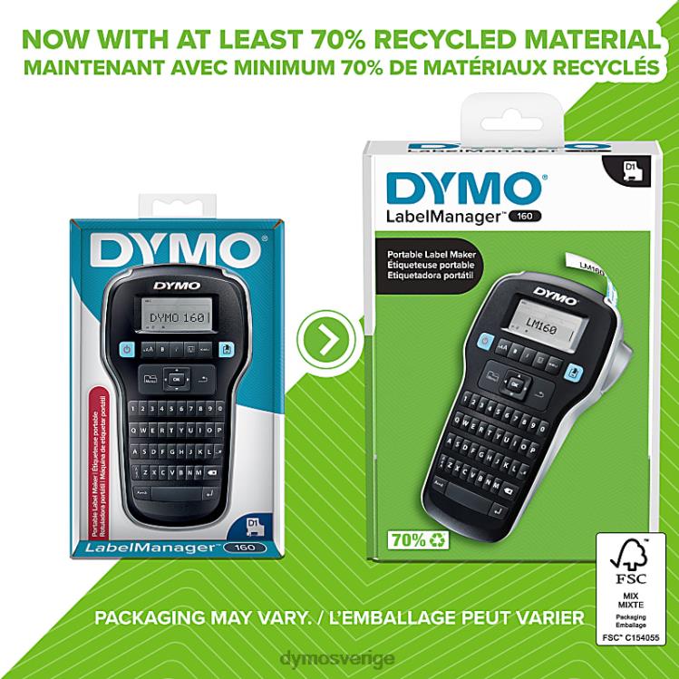 DYMO labelmanager 160 etikettmaskin handhållen B4VJ6 labelmanager
