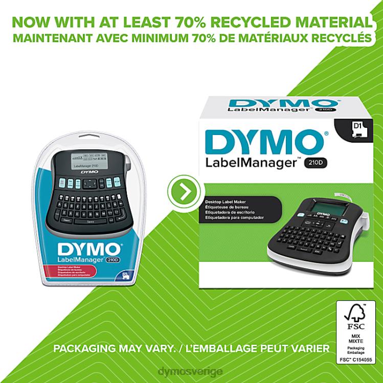 DYMO labelmanager 210d etikettmaskin B4VJ25 labelmanager